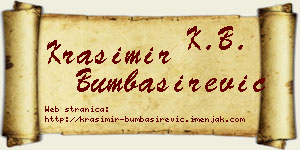 Krasimir Bumbaširević vizit kartica